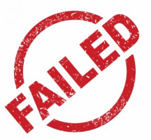 Fail stamp in red ink with white background: LawteryX Defective Drugs and Medical Malpractice Blog