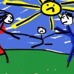 Child drawing of parents fighting: LawteryX Divorce/Family Law Blog